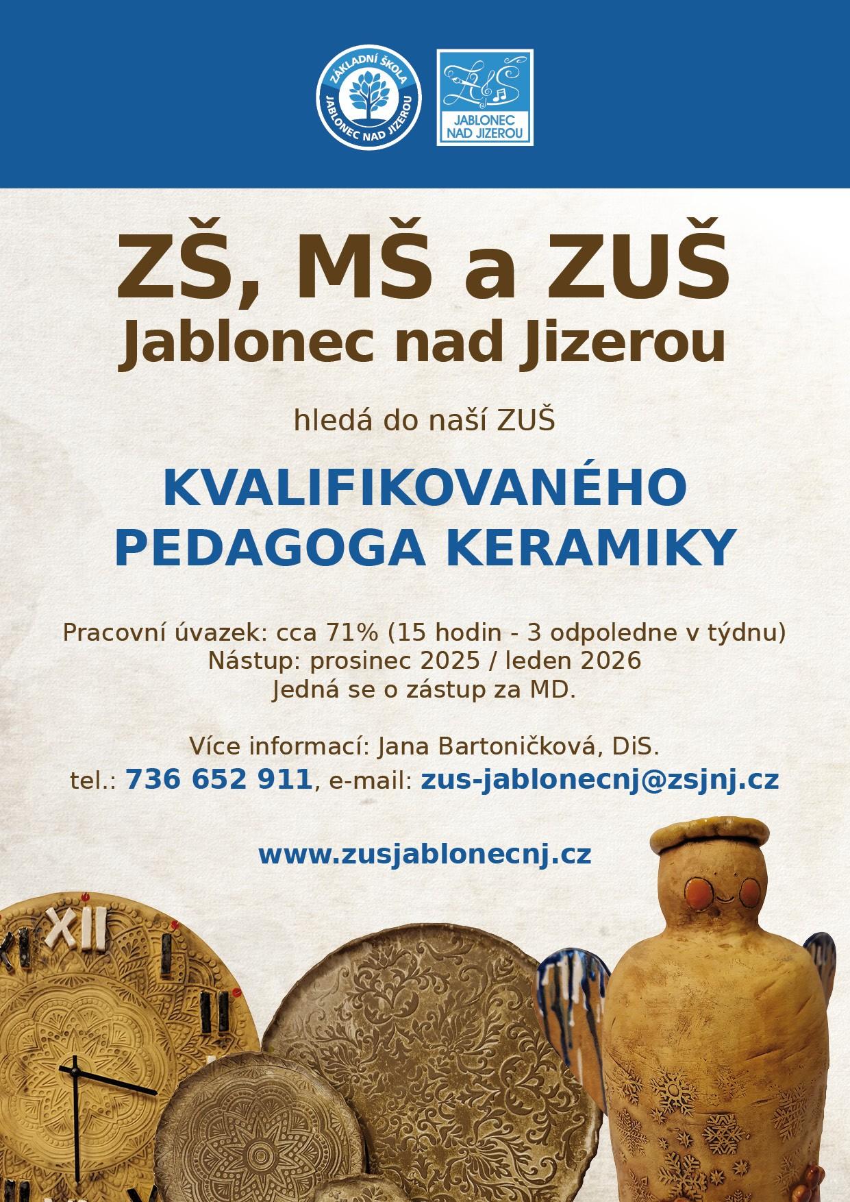 inzerat pedagog keramika